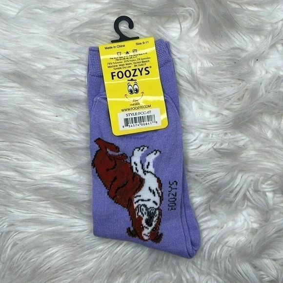 Foozys NEW English Bulldog Socks - Picture 2 of 4